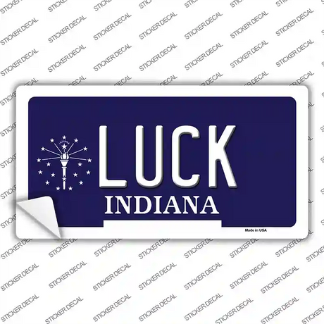 Luck Indiana State Novelty Sticker Decal