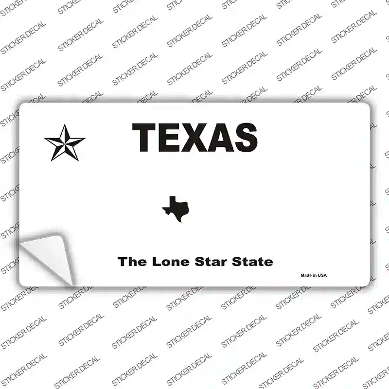Texas State Novelty Sticker Decal