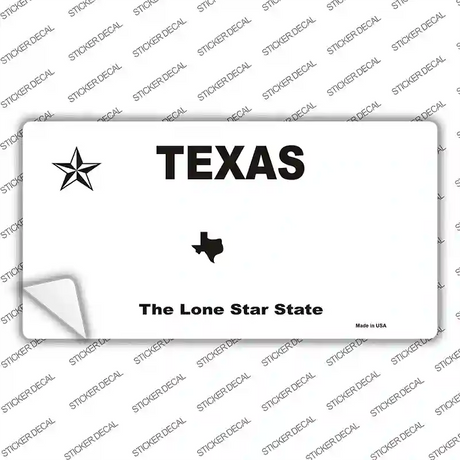 Texas State Novelty Sticker Decal