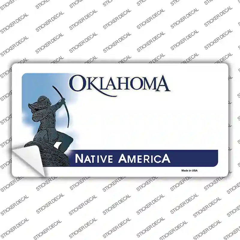 Oklahoma Native America State Blank Novelty Sticker Decal