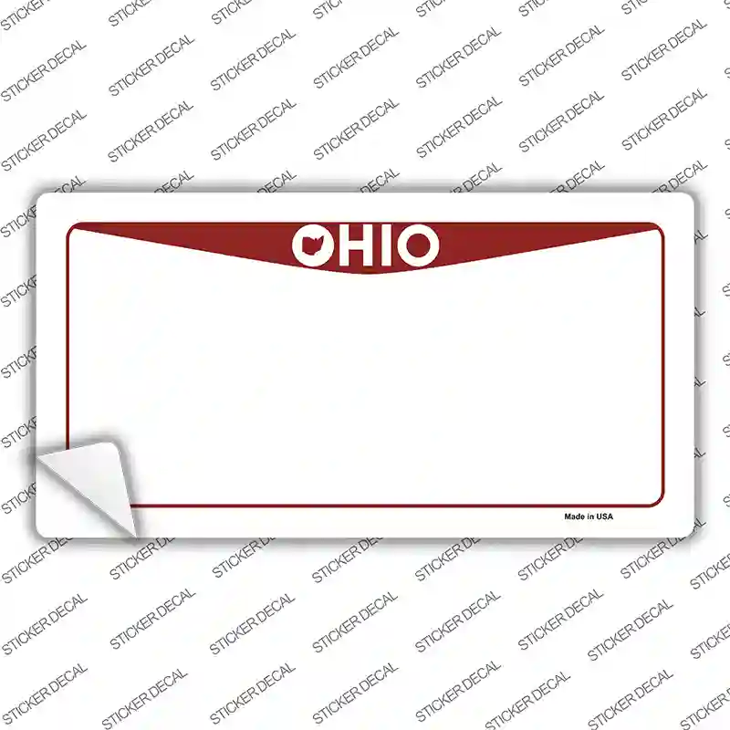 Ohio State Background Novelty Sticker Decal