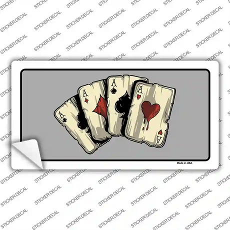 Four Aces Cards Novelty Sticker Decal