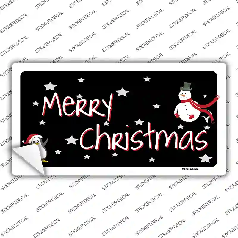 Merry Christmas Snow Novelty Sticker Decal