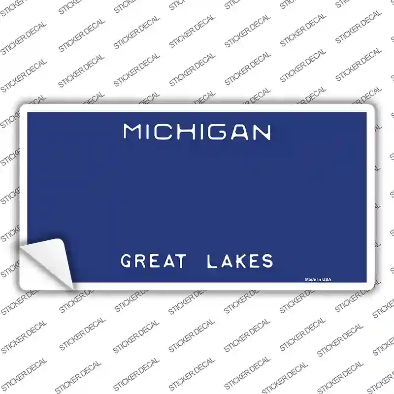 Michigan Great Lakes State Blank Novelty Sticker Decal