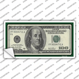 $100 Bill Novelty Sticker Decal