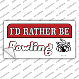 Rather Be Bowling Novelty Sticker Decal