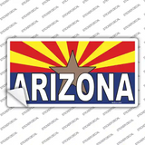 Arizona Flag White Arizona Novelty Sticker Decal