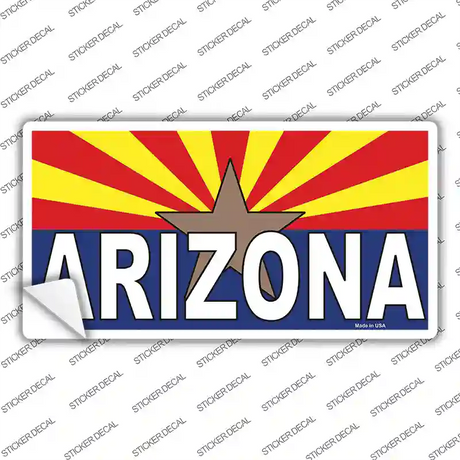 Arizona Flag White Arizona Novelty Sticker Decal