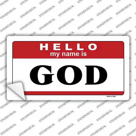 Name Is God Novelty Sticker Decal