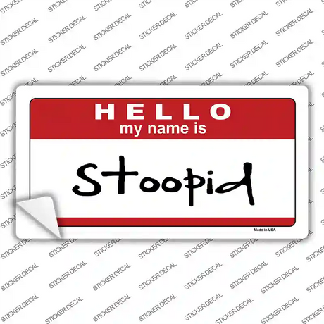 Stoopid Novelty Sticker Decal