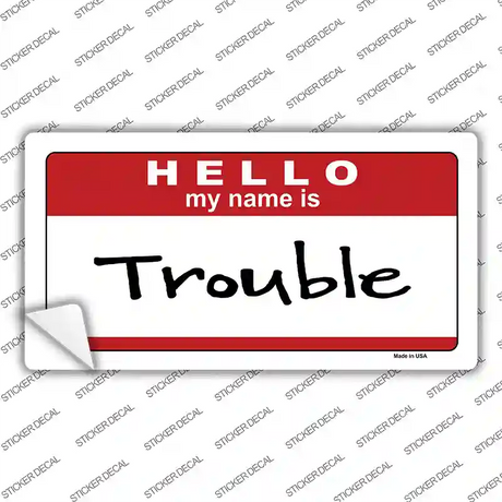 Trouble Novelty Sticker Decal