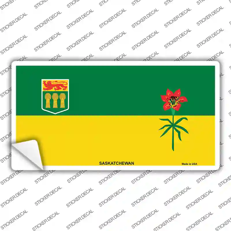 Saskatchewan Flag Novelty Sticker Decal