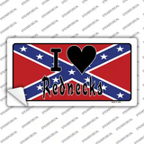 I Love Rednecks Novelty Sticker Decal
