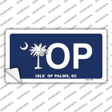 IOP Isle of Palms Blue Novelty Sticker Decal