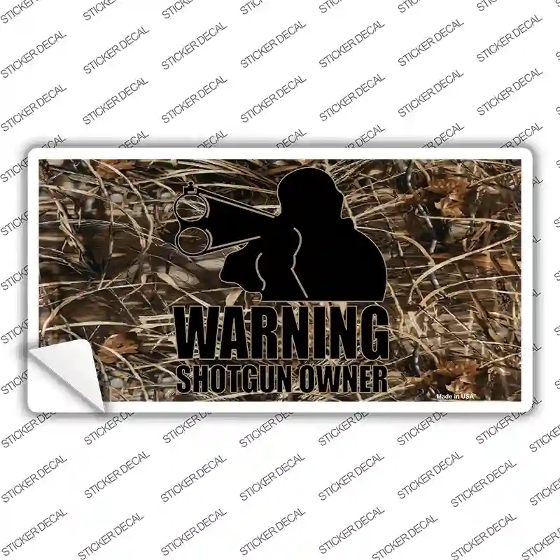 Warning Shotgun Owner Novelty Sticker Decal