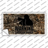 Warning Shotgun Owner Novelty Sticker Decal