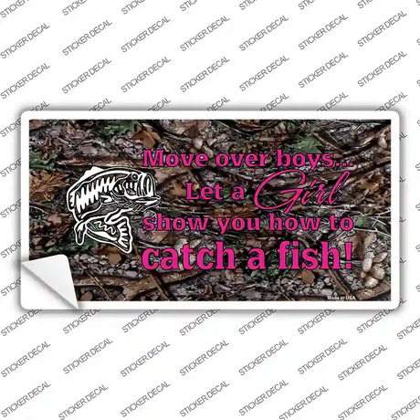 Move Over Boys Novelty Sticker Decal