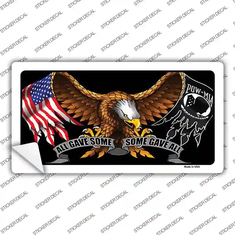 POW MIA All Gave Some Some Gave All Novelty Sticker Decal