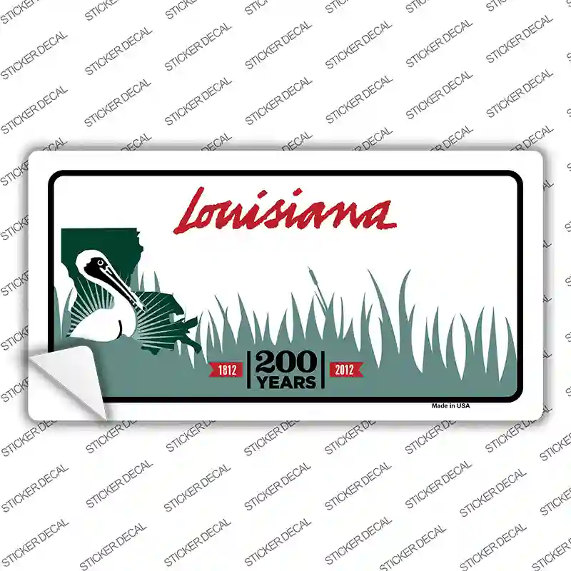 Louisiana State Background Novelty Sticker Decal