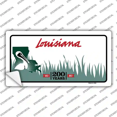 Louisiana State Background Novelty Sticker Decal