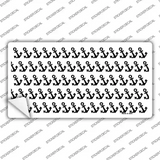 White Black Anchor Novelty Sticker Decal