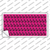 Pink Black Anchor Novelty Sticker Decal