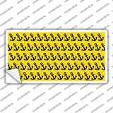 Yellow Black Anchor Novelty Sticker Decal