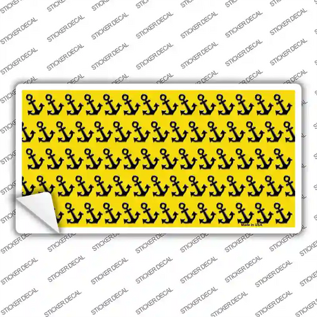 Yellow Black Anchor Novelty Sticker Decal
