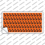 Orange Black Anchor Novelty Sticker Decal