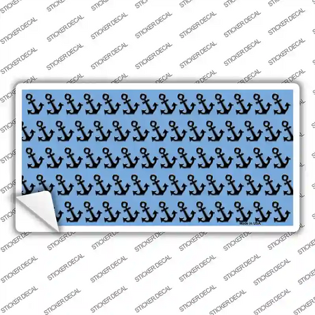 Light Blue Black Anchor Novelty Sticker Decal
