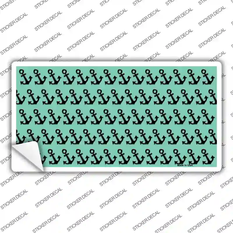 Mint Black Anchor Novelty Sticker Decal