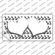 White Black Anchor White Heart Center Novelty Sticker Decal