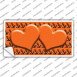 Orange Black Anchor Orange Heart Center Novelty Sticker Decal