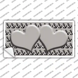 Grey Black Anchor Grey Heart Center Novelty Sticker Decal
