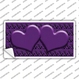 Purple Black Anchor Purple Heart Center Novelty Sticker Decal