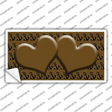 Brown Black Anchor Brown Heart Center Novelty Sticker Decal