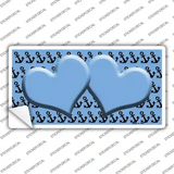 Light Blue Black Anchor Light Blue Heart Center Novelty Sticker Decal