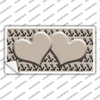 Tan Black Anchor Tan Heart Center Novelty Sticker Decal