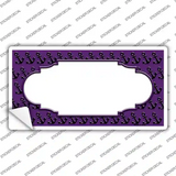 Purple Black Anchor Scallop Center Novelty Sticker Decal
