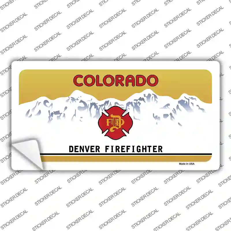 Denver Fire Fighter Novelty Sticker Decal