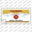 Denver Fire Fighter Novelty Sticker Decal