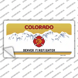 Denver Fire Fighter Novelty Sticker Decal
