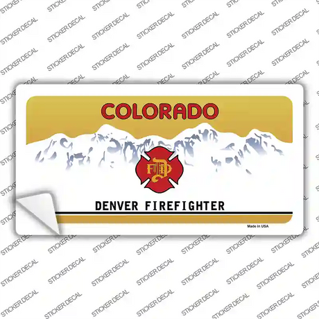 Denver Fire Fighter Novelty Sticker Decal