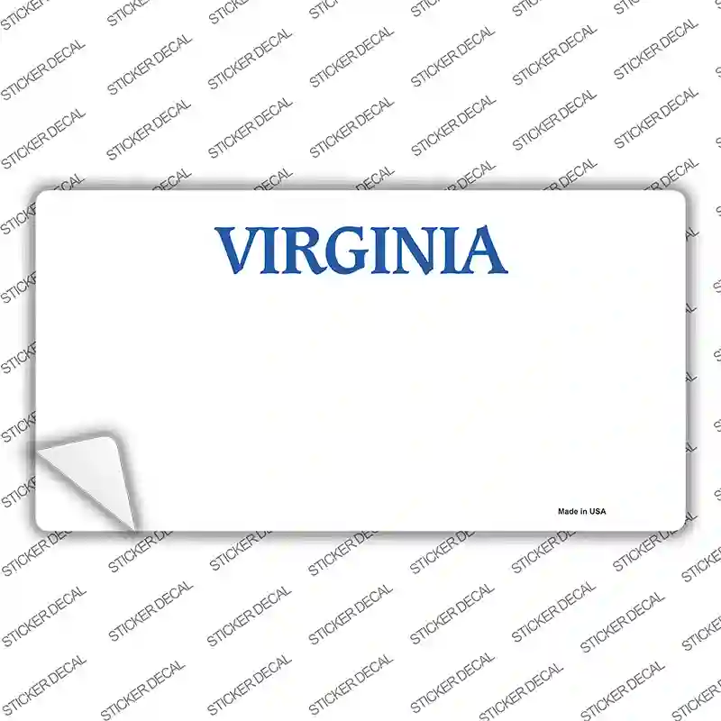 Virginia State Background Novelty Sticker Decal