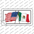 United States Mexico Flag Novelty Sticker Decal