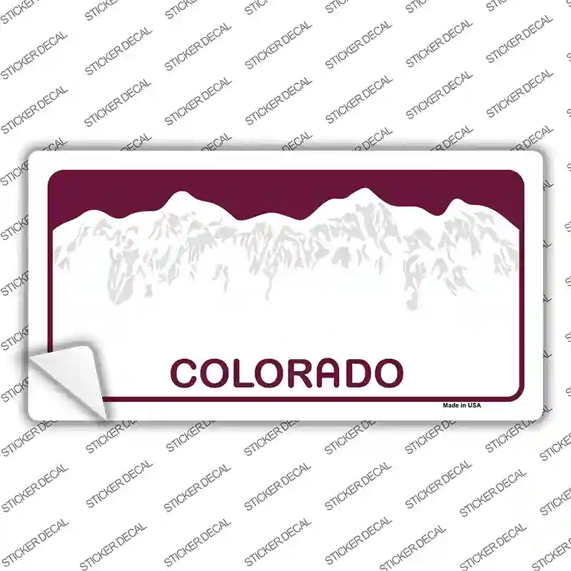 Colorado State Blank Novelty Sticker Decal