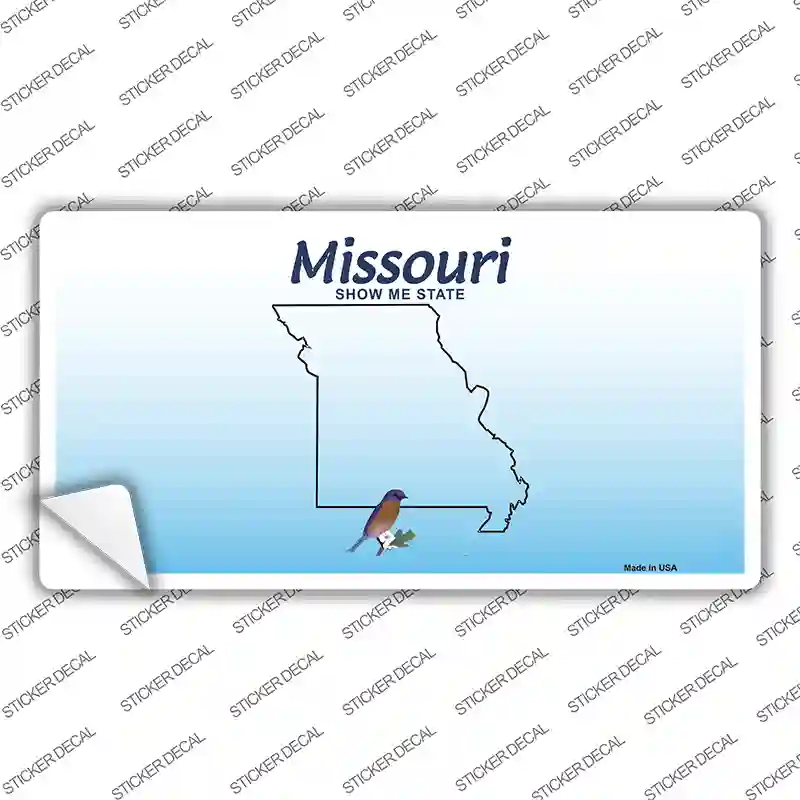 Missouri State Background Novelty Sticker Decal