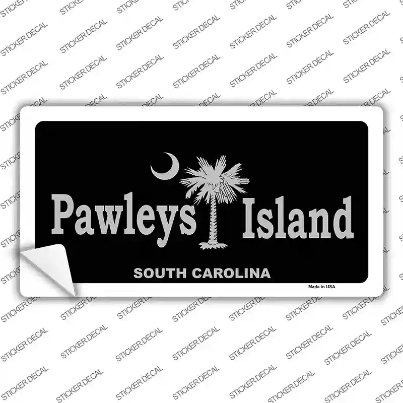 Pawleys Island Black Novelty Sticker Decal