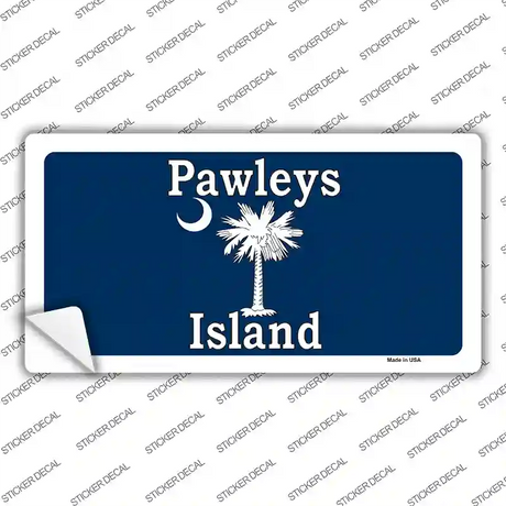 Pawleys Island Blue Novelty Sticker Decal