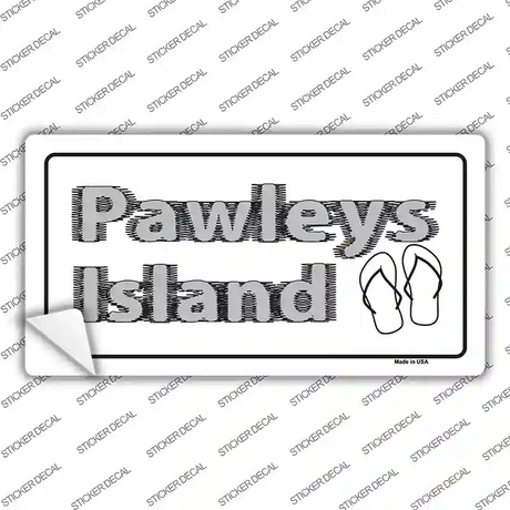 Pawleys Island Flip Flops Novelty Sticker Decal